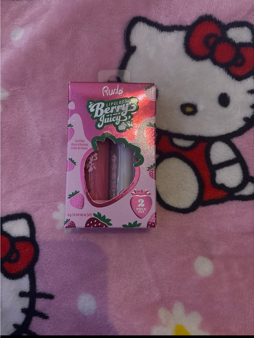 RUDE Berry Juicy Lip Gloss Duo - Pink